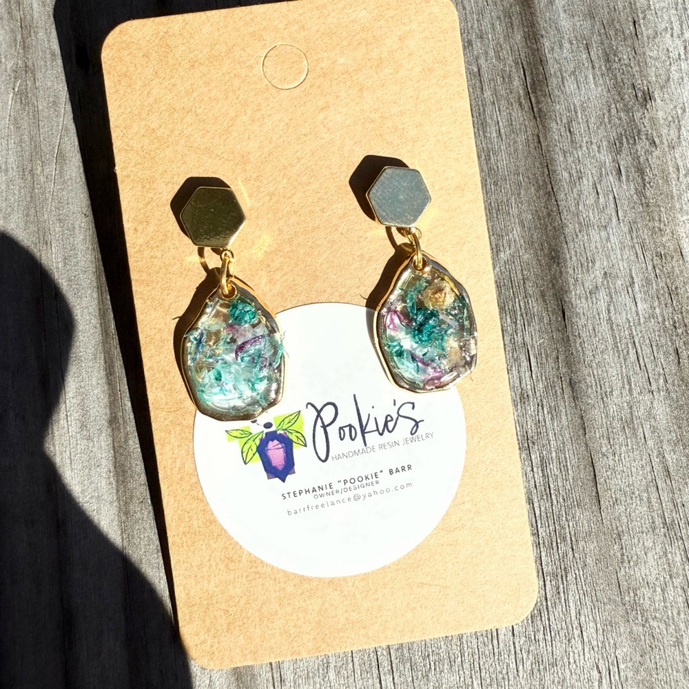 Handmade Resin Earrings - Multicolor